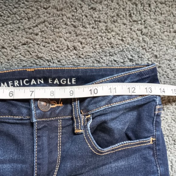 American Eagle EUC "Real Good" Dark Denim Jeans Size 8R-Item #420 - Picture 4 of 7